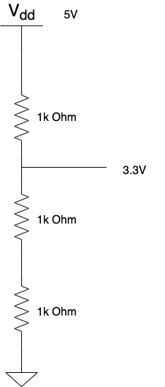 Resistor divider circuit for ultrasonic sensor echo line